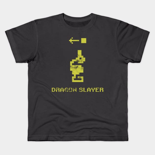 Dragon Slayer Kids T-Shirt by schowder